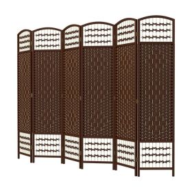 Folding Room Divider Portable Privacy Screen Room Partition - Brown - Style B