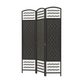 Folding Room Divider Portable Privacy Screen Room Partition - Black - Style A