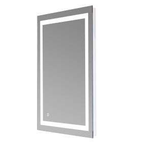 4 Size Bathroom LED Vanity Mirror Wall Mounted Makeup Mirror with Light (Horizontal/Vertiacl) - 32 x 24 Inch