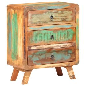 Sideboard 23.6"x13.8"x29.5" Solid Reclaimed Wood - Multicolour