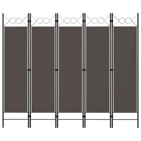 5-Panel Room Divider Anthracite 78.7"x70.9" - Anthracite