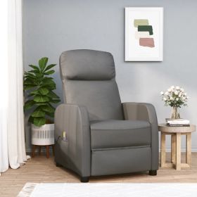 Massage Reclining Chair Anthracite Faux Leather - Anthracite