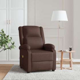 Massage Chair Brown Faux Leather - Brown