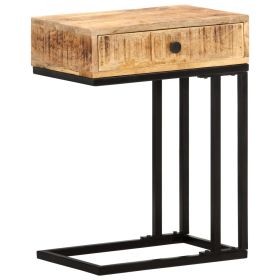 U-Shaped Side Table 17.7"x11.8"x24" Solid Mango Wood - Brown