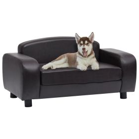 Dog Sofa Brown 31.5"x19.7"x15.7" Faux Leather - Brown