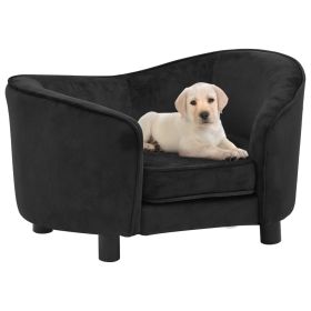 Dog Sofa Black 27.2"x19.3"x15.7" Plush - Grey