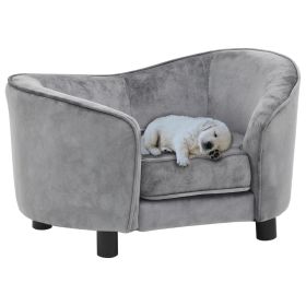 Dog Sofa Gray 27.2"x19.3"x15.7" Plush - Grey