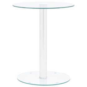 Coffee Table Transparent 15.7" Tempered Glass - Transparent
