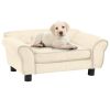 Dog Sofa Cream 28.3"x17.7"x11.8" Plush - Cream