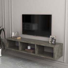 Shallow Floating TV Console; 60 inches; Grey - as picture