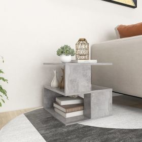 Side Table Concrete Gray 15.7"x15.7"x15.7" Engineered Wood - Grey