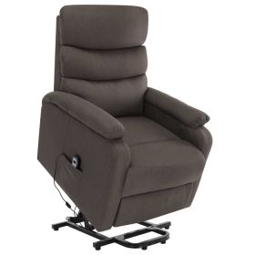 Power Lift Massage Recliner Taupe Fabric - Taupe