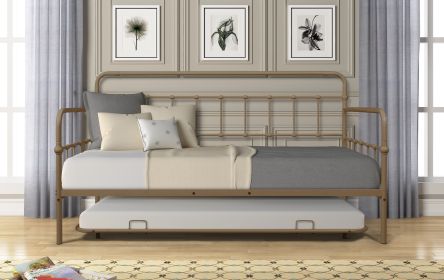 Metal Frame Daybed with trundle - as Pic