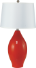 28"H RED LEMON SHAPE CERAMIC TABLE LAMP - as Pic
