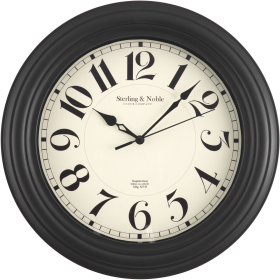 Mainstays Indoor Round 11.5" Black Traditional Analog Wall Clock with Arabic Numbers - Mainstays