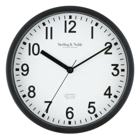Mainstays Basic Indoor 8.78" Black Analog Round Modern Wall Clock - Mainstays
