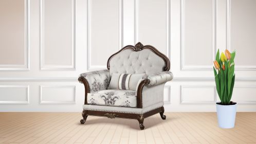 Gloria Traditional Style button tufted Chair - as Pic