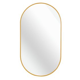 Gold 20*33IN Pill Shaped Mirror - as Pic