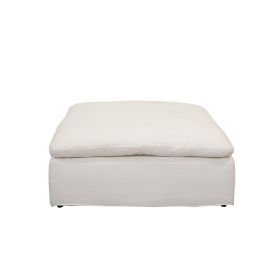 Harper Luxe Ottoman Performance White - as Pic