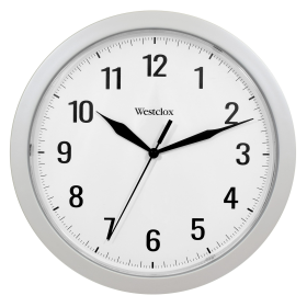 Westclox 9.75" Silver Analog QA Wall Clock with Classic Design and Hidden Storage - Westclox