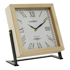 DecMode 9" Brown Wood Clock - DecMode