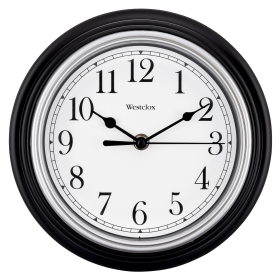 Westclox 9 inch Black Round Simplicity Analog QA Wall Clock - Westclox