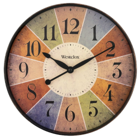 Westclox Round Multi Color Kaleidoscope Analog QA 12" Wall Clock - Westclox