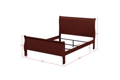ACME Louis Philippe Queen Bed in Cherry 23750Q - as Pic