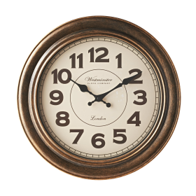 Mainstays 15" Analog Decorative Wall Clock, Brushed Copper - Mainstays