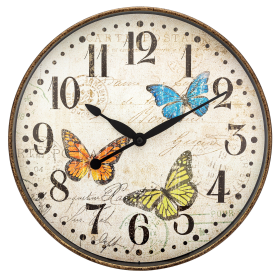 Westclox 12" Round Butterfly Wall Clock - Westclox