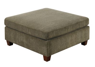 Contemporary 1pc OTTOMAN Tan Color Chenille Fabric Modular Corner wedge Sofa Living Room Furniture - as Pic
