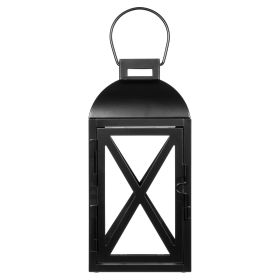 Mainstays Medium Black Metal Candle Holder Lantern - Mainstays