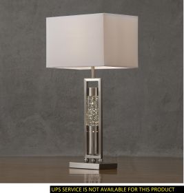 Modern Design Table Lamp 1pc Sparkling Decorative Home Decor Designer Table Lamp, Water Dancing Light, Satin Night Light - as Pic