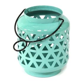 Stratton Home Décor Teal Blue Metal Candle Holder - Stratton Home Decor