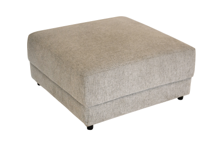 Contemporary 16" Ottoman, Fabric Upholstered 1-Pc Living Room Cube Shape Ottoman, Gray - as Pic