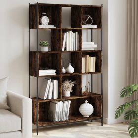 Bookcase Smoked Oak 40.2"x11"x67.7" Engineered Wood - Brown