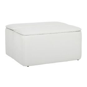 Stout Contemporary Storage Ottoman in Cream Fabric by LumiSource - as Pic