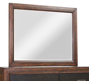 Bridgevine Home Branson Mirror, No Assembly Required, Rustic Buckeye Finish - as Pic
