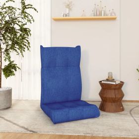 Folding Floor Chair Blue Fabric - Blue