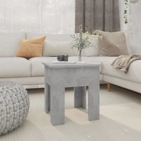 Coffee Table Concrete Gray 15.7"x15.7"x16.5" Engineered Wood - Grey