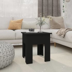 Coffee Table Black 15.7"x15.7"x16.5" Engineered Wood - Black