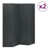 4-Panel Room Dividers 2 pcs Anthracite 63"x70.9" Steel - Anthracite