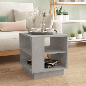 Coffee Table Concrete Gray 15.7"x15.7"x16.9" Engineered Wood - Grey