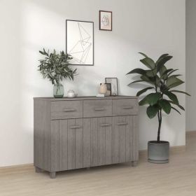 Sideboard HAMAR Light Gray 44.5"x15.7"x31.5" Solid Wood Pine - Grey