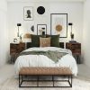 Modern Nightstand;  End Table;  Side Table with Storage Drawer;  Living Room Bedroom Furniture;  Rustic Brown - Rustic Brown
