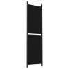 3-Panel Room Divider Black 59.1"x70.9" Fabric - Black