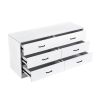 WOOD MDF BOARDS, 6 Drawers Dresser, WHITE - as Pic