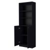 Zachary Black 2-Door Bookcase - as Pic
