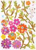 Flying Flowers - Large Wall Decals Stickers Appliques Home Decor - HEMU-HL-5863