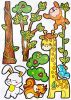 Giraffe Friends - Large Wall Decals Stickers Appliques Home Decor - HEMU-HL-5801